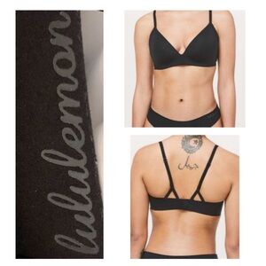 Lululemon Take Shape Size 36C Black Wireless/ Seamless Bra